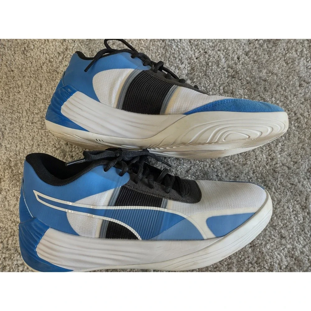 Puma Fusion‎ Nitro Basketball Mens 7.5 White Sneakers Athletic Shoes 37703503